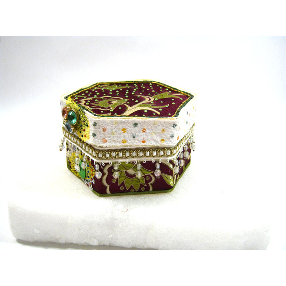 Keepsake Jewelry Trinket Box for Mementos Desk Items w/ Mini Journal + Potpourri - Picture 12 of 16